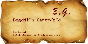 Bogdán Gertrúd névjegykártya