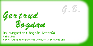 gertrud bogdan business card